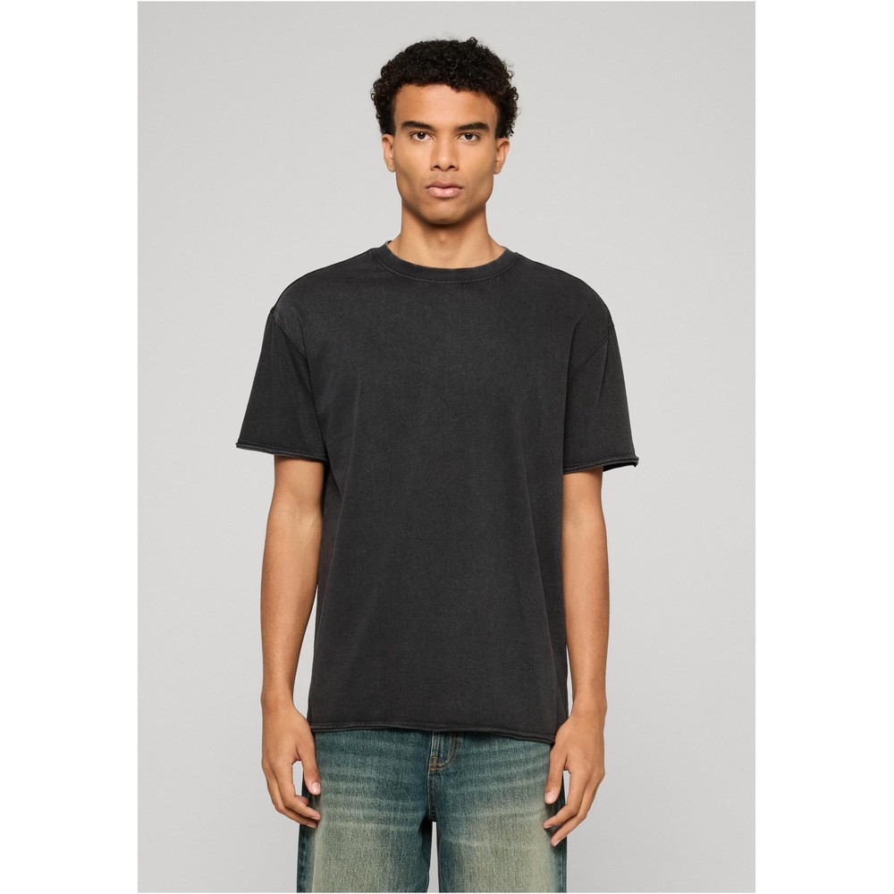 Urban Classics - Vintage Wash Heren Tshirt - Zwart